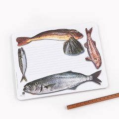 Balıklı hem mousepad hem notluk
