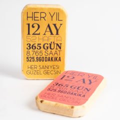 Her Saniyesi Güzel Geçsin Ahşap Pano Altın