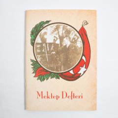 Baş Öğretmenli Bayraklı Mektep Defteri